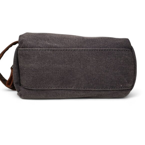 Newhey Attache Bag Canvas Zip Around Leather Strap Travel Toiletry Holder - Picture 4 of 10